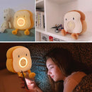 QANYI Plush Toy Night Light Alarm Clock for Kids, Multiin-one Cozy Toast Plushies Bed Clock with Dual Alarm and Snooze, Dimmable Bed Lamp Birthday Gifts Ideal for Children Teens Girls Boys Women by TinyTreasures Baby Boutique