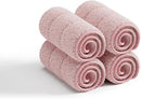 JOYMOOP Flat Mop Pads, Microfiber Mop Cleaning Pads, Washable Pads, Pads Replacement for Flat Mop or Mop Bucket Set, Pack of 4 Refills 13inch - Pink by CozyNest Decor