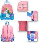 12 Inch Kids Small Toddler Preschool Travel Backpack Cool Cute Cartoon Daypack (Little Blue Unicorn) by TinyTreasures Baby Boutique