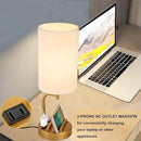 Dreamholder Touch Control USB Table Lamp, Upgraded 3-Way Dimmable Bedside Desk Lamp with USB C & A Charging Ports and AC Outlet, Nightstand Lamp for Bedroom, Dimmable Bulb Included, Gold by CozyNest Decor