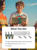 Walkie Talkies for Kids Rechargeable,Toys for Boys and Girls Ages 3-12, 3 Pack Long Range 2-Way Radios, Birthday Gifts,Christmas Stockings, Outdoor Play, Family Games, Hiking Camping Gear by TinyTreasures Baby Boutique
