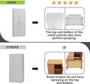 71" Storage Cabinet, Metal Pantry Cabinet, Kitchen Pantry Storage Cabinets with Doors and 4 Shelves, Cabinets for Laundry Room, Living Room, Dinning Room, Assembly Required, White by CozyNest Decor
