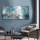 SOUGUAN Landscape Art Posters Blue Pictures Wall Decor Grey Forest Wall Prints Botanical Artwork for Dining Room Bedroom 20"x 40" Contemporary Wall Art by CozyNest Decor