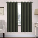 H.VERSAILTEX Ultra Soft Microfiber Thermal Insulated Antique Copper Grommet Blackout Curtains/Window Treatment Draperies 52 by 72 - Inch for Living Room/Bedroom, Set of 2 - Olive by CozyNest Decor