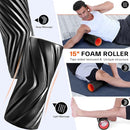 Sportneer 4 in 1 Foam Roller Set: Dual Textures Foam Roller, Foot Roller, Lacrosse Ball, Traction Massage Ball with String, Deep Massage Roller for Whole Body Release, Physical Therapy by CozyNest Decor