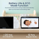 Babysense 5.5" Full-HD Split-Screen Baby Monitor, 1080p Video Baby Monitor with Camera and Audio, 3 Cameras with 6-Color RGB Night Light, 1000ft Range, Two-Way Audio, 4X Zoom, Large Battery by TinyTreasures Baby Boutique