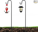 XDW-GIFTS Bird Feeder Pole for Outdoor, 2-Pack 45 Inch Shepherds Hooks Heavy Duty Garden Pole for Hanging Plant Basket, Solar Light Lanterns, Garden Plant Hanger Stands with 5 Base Prongs by GreenHaven Gardens