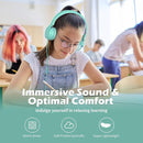 Kids Headphones, AILIHEN I35 On-Ear Headphones for School, 93dB HD Mic Stereo Headphone for Kid Girls Children, Foldable Wired 3.5mm for Chromebook, Laptop, Computer, Tablet (Green Purple) by TinyTreasures Baby Boutique