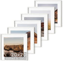 HAUS AND HUES White Square Frames Set of 6-20x20 by CozyNest Decor