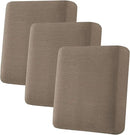 H.VERSAILTEX Super Stretch Individual Seat Cushion Covers Sofa Covers Couch Slipcover Sets Thick Jacquard Textured Twill Fabric (3 Piece Sofa Cushion Covers, Macchiato) by CozyNest Decor