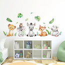 Tanlaby Jungle Animals Wall Stickers Cartoon Woodland Animal Wall Decals Zebra Forest Peel and Stick Art Sticker for Baby Nursery Kids Bedroom Playroom Daycare Classroom Decor by TinyTreasures Baby Boutique