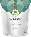 Grab Green 3-in-1 Laundry Detergent Pods, 60 Count, Vetiver Scent, Plant and Mineral Based, Superior Cleaning Power, Stain Remover, Brightens Clothes by TinyTreasures Baby Boutique