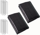 LIUJIAYI 2.4oz-2 Pack 4FTx50FT + 30 Pegs Weed Barrier Landscape Fabric - Durable Weed Block Ground Cover Mat, Woven Geotextile for Underlayment, Commercial Driveway Stabilization, Weed Control Cloth by GreenHaven Gardens