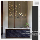 Black Living Room Chandelier 18 Light Hight Ceiling Foyer Candle Chandelier Large Dining Room Light Fixture Over Table 59in Metal Modern Chandeliers Hanging Light for Entry Master Bedroom by CozyNest Decor