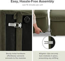 mopio Oversized Modular Sectional Sofa with Fully Removable Covers and Storage, Convertible U, L-Shaped and Sleeper Sectional, Modern Couches with Ottoman Chaise (Olive Green Velvet, 4 Seats, L)