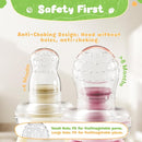 Bear Baby Fruit Food Feeder & Mini Freezer Nibble Tray Combo, 2 Pack Breastmilk Popsicle Molds for Baby Teething Relief, BPA Free Silicone Feeder for Safe Infant Self Feeding, Dishwasher Safe by TinyTreasures Baby Boutique
