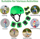 KAMUGO Kids Bike Helmet, Toddler Helmet for Ages 2-8 Boys Girls with Sports Protective Gear Set Knee Elbow Wrist Pads for Skateboard Cycling Scooter Rollerblading by TinyTreasures Baby Boutique