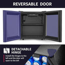 48 Can Beverage Refrigerator Cooler, Mini Fridge Glass Door with Adjustable Shelves, Freestanding Beverage Fridge with Blue LED for Home/Office/Dorm/Bar, 1.3 Cu.ft by CozyNest Decor