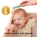 Yoofoss 4 Piece Baby Hair Brush and Comb Set，Wooden Baby Hair Brush with Natural Ultra Soft Goat Hair, Baby Comb Set for Boy, Girl - Green by TinyTreasures Baby Boutique
