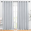 NICETOWN Room Darkening Curtains Extra Long 110 Inches, Grommet Thermal Insulated Weighted Window Treatments for Living Room/Farmhouse, W66 x L110, Greyish White, 2 Panels by TinyTreasures Baby Boutique