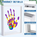 Suzile DIY Handprint Kit for New Parents - Mother's Day Father's Day Gifts,Baby Handprint Frame with 5 Acrylic Boards & 6 Colors Paint,Family Keepsake Craft for First-time Moms Dads(White) by TinyTreasures Baby Boutique