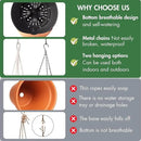 10 Inch Hanging Planters for Indoor Plants,Set of 2 Hanging Pots for Plants with Self-Watering, Outdoor Hanging Plant Pot with Drainage and 2 Kinds of Hanging Baskets Hangers for Home Decor and Garden by GreenHaven Gardens