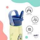 Zak Designs Harmony Bluey Water Bottle for Travel or At Home, 18oz Recycled Plastic is Leak-Proof When Closed with Straw Lid and Carry Handle, 2-Pack (Bluey and Bingo) by TinyTreasures Baby Boutique