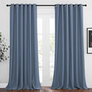 NICETOWN Stone Blue Curtain Panels - Home Decoration Thermal Insulated Solid Grommet Blackout Curtains/Drapes for Hall/Sliding Door (80" Wide by 108" Long, Stone Blue, Set of 2) by TinyTreasures Baby Boutique