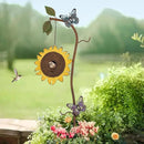 BAYN 57” Bird Houses Stake for Outside, Metal Wild Bird Feeder Birdhouse Stake Pole with Sunflower Design Outdoor Decorations for Patio, Backyard, Garden by CozyNest Decor