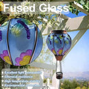Hot Air Balloon Solar Lantern with Flickering Flame, Glass Hanging Garden Lights Outdoor Waterproof for Tree Yard Patio Mother's Day Gift, 18" H Dragonfly by GreenHaven Gardens