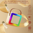 Karaoke Machine for Kids Adults, Portable Bluetooth Karaoke Speaker with 2 Wireless Microphones, Karaoke System with Mics Storage Hole and Lights, Birthday Gifts for Girls Boys Family Home Party by TinyTreasures Baby Boutique