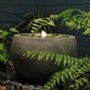 Garden Water Fountain Outdoor Bubbler Water Feature Indoor with Lights & Pump and Pebbles Waterfall Fountains Concrete Effect for Patio Deck Yard Home Decor Gray, 18 "L x 18" W x 11.5" H by GreenHaven Gardens