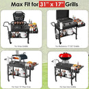 Leteuke Grill Cart for Blackstone Griddle, Portable Outdoor Grill Table, Foldable Cart Table with Wheels for Ninja, Griddle Stand Fit 17 Inch Or 22 Inch, BBQ Prep Tables with Seasoning Tray by GreenHaven Gardens