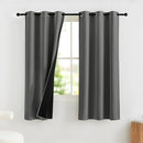 NICETOWN 100% Blackout Curtains for Bedroom 63 Inches Long, Grommet Top Living Room Drapes, Thermal Insulated Blackout Short Curtains 2 Panels Set, 42" W x 63" L, Grey by TinyTreasures Baby Boutique