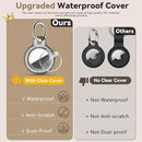 Upgrade Waterproof 4 Pack Airtags Holder with Apple Airtags Keychain, Hard PC Clear Air Tag Case, Anti-Scratch & Shock Air tag Holder, Men's Women's Keyrings & Keychains-Black+Red+Pink+Purple by TinyTreasures Baby Boutique