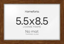 Homeforia 5.5 x 8.5 Business License Frame Brown, High End Dark Oak 5.5x8.5 Wooden Certificate Frames, 5.5 by 8.5 Walnut Wood Document Frame for Wall or Tabletop, Tempered Glass, Wall Kit, Set of 1 by CozyNest Decor