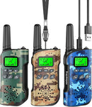 Walkie Talkies for Kids Rechargeable,Toys for Boys and Girls Ages 3-12, 3 Pack Long Range 2-Way Radios, Birthday Gifts,Christmas Stockings, Outdoor Play, Family Games, Hiking Camping Gear by TinyTreasures Baby Boutique