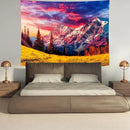 Delur Mountain Tapestry Sunset Forest Tree Nature Tapestry Wall Hanging Sunrise Psychedelic Scenic Landscape Headboard for Bedroom Living Room Home Decor (59.1" x 78.7") by CozyNest Decor