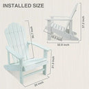 Psilvam Classic Adirondack Chair, Standard-Sized Poly Lumber Fire Pit Chair, 350Lbs Support Weather Resistant Patio Chairs for Garden, Party, Beach(White) by GreenHaven Gardens
