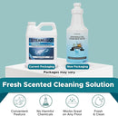 Steam & Go Demineralized Water - Multisurface Cleaner, PVC-Free Ready-to-Use for Mops & Floor Steamers - Ideal for Kitchen, Bathroom, & Home Surfaces - Clean Ocean Scent - 32oz (Pack of 18) by TinyTreasures Baby Boutique