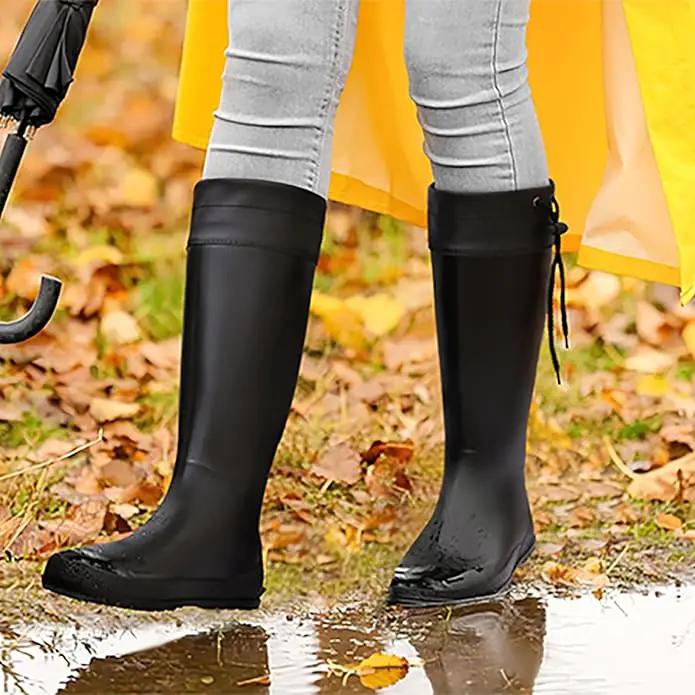 Asgard Packable Tall Rain Boots for Women Waterproof Rubber Garden Boots Ultra Lightweight Flat Mud Boots- NOT FOR WIDE CALF, photo 7 of 7