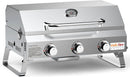 Tabletop Gas Grill 3 Burners, Stainless Steel Portable Propane Grill with Foldable Legs for Outdoor Patio Backyard Camping, Tailgating, RV Trip, Heavy Duty & 24000BTU, GS307 by GreenHaven Gardens