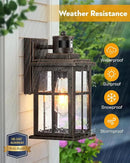 Distance-Adjustable Outside Lights for House, 2-Pack Oil Rubbed Bronze Porch Light, Waterproof Dusk to Dawn Exterior Lighting Fixtures Sconce, Anti-Rust Outdoor Lanterns for Porch, Garage by GreenHaven Gardens