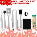 Supernal 110PCS Large Grilling Accessories,BBQ Accessories Heavy Duty Stainless Steel BBQ Grill Tools Set-Spatula,Tongs,Cleaning Brush & Meat Claws for Grills Outdoor Cooking,Gifts for Men Dad by GreenHaven Gardens