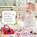 Baby Toys 6-12 Months, Soft Barn Toy with 6 Stuffed Farm Animals, Rattle, Crinkle, Mirror, Sensory Toys for Toddlers 1-3, 6 7 8 9 10 Month Old Baby Toys, Montessori Toys Gift for 1 Year Old Boy Girl by TinyTreasures Baby Boutique
