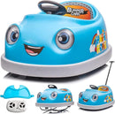 12V Dual Battery Electric Ride on Kids Bumper Car w/Remote Control,360 Degree Spin,Push Rod Rocker Horse Function,3-Speeds Babies & Toddlers Bumping Car Ride on Toy Gift for 1-4 Years Children (Blue) by TinyTreasures Baby Boutique