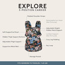 Baby Tula Explore Carriers - Breathable Baby Carrier Newborn to Toddler - Adjustable Toddler Carrier - Multiple Ergonomic Positions Front and Back - Ergonomic Fit for 7-45 lb - Mesh, Olivia by TinyTreasures Baby Boutique