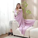 Snuggle Sac Lilac Throw Blanket for Couch, Super Soft Warm Blankets Cozy Knit Fuzzy Lightweight Throws for Sofa, Bed, Living Room, Heather Lilac, 50x70 inches by TinyTreasures Baby Boutique