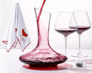 JBHO Full Bottle Wine Decanter with 2pcs Red Wine Glasses and Cleaning Beads, 21 oz Burgundy Wine Glasses, 56 oz Wine Carafe Aerator and Glasses Set, Wine Decanter and Glass Set by CozyNest Decor