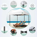 COBIZI 6.6x6.6ft Pop Up Canopy Tent, Heavy Duty Canopy Easy Set up All Weather Waterproof Outdoor Canopy Tent for Parties, Beach, Garden, Camping with 1 Handbag, 3 Adjustable Heights, UPF50+, White